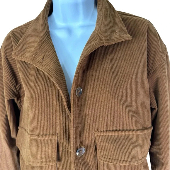 Rich Brown Corduroy Unlined Jacket Size XS by Avec Les Filles - Picture 2 of 6